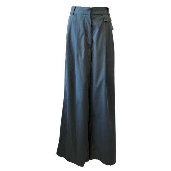 New 19 COOPER Women's Dark Gray High Waist Wide Leg Trousers Size XL - Picture 2 of 6